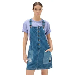 Vans Robe Salopette En Denim à Carreaux Mended