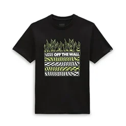 Vans T-shirt Neon Flames Garçon (8-14 Ans) -Vans VN00088MBLK ALT9