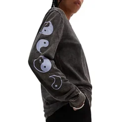 Vans T-shirt à Manches Longues Bliss 66 Boyfriend Fit -Vans VN000AD1BLK ALT3