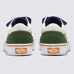 Vans Chaussures à Scratch Twill Block Old Skool Enfant (4-8 Ans) -Vans VN0A38HD6GL ALT3