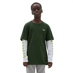 Vans T-shirt Long Check Twofer Garçon (8-14 Ans)
